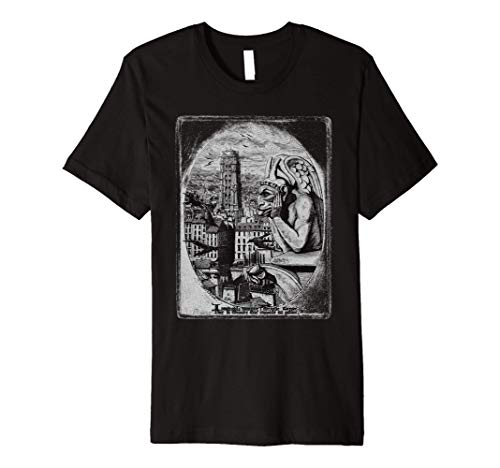Notre Dame Paris Souvenir Paris France gift Gargoyle Statue Premium T-Shirt