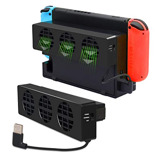 DOBE Switch Cooler Compatible with Nintendo Switch Docking station, Cooling Fan with USB Port
