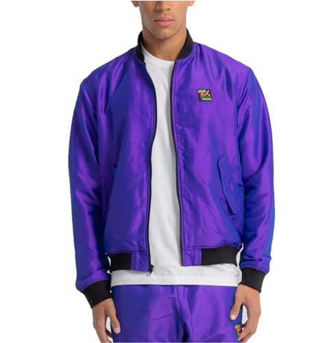 SURF STYLE Unisex Waterproof Windbreaker Bomber Jacket, Large, Purple