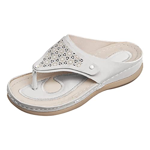 Lightning Deals Today Womens Wedge Sandals Wide Womens Slip on Sandals Comfortable Womens Open Toe Shoes Womens Wide Sandals Dressy Walking Sandals With Arch Support Beach Sandals for Ladies