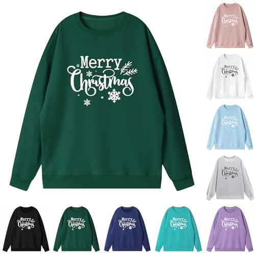  Today 2023 Women Ugly Christmas Hoodies Sweatshirts 2023 Fashion Fun Print Crewneck Long Sleeve Pullover Winter Oversized Tops Clearance My Orders Lightning Deals of Today