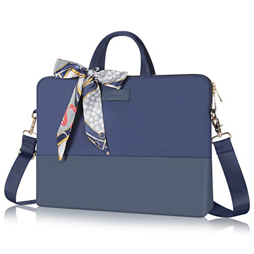 Kamlui Laptop Bag 15.6 Inch - for Women Carrying Computer Shoulder Messenger Case Blue