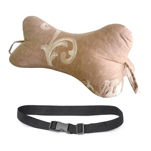Neck & Cervical Pillows Dog Bone Shaped Travel Neck Pillows With Washable Removable Cover Have Loops On Either End For Car Bus Truck Driving Comfort Head Rest Support Neck Chiropractic Pillow ( Color