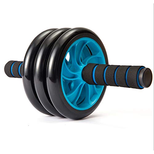 ZLDXDP Dual Wheel, Abdomen Muscle Trainer Mute Fitness Wheel Tool Exercise Equipment with Anti-Skid Handle for Core Training Home Workout (Color : D)