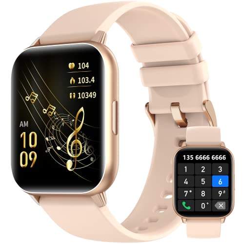 Smart Watch (Answer/Dial Call), 1.91' Full Touch Screen Smart Watch for Android & iOS Phones with Heart Rate & Sleep Monitor,Multi-Sport Modes,Voice Assistant,Fitness Smart Watch for Women Men
