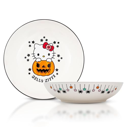 Sanrio Hello Kitty Pumpkin Boo 9-Inch Ceramic Coupe Dinner Bowl