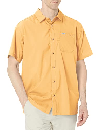 Columbia Men's Standard Slack Tide Camp Shirt, Cocoa Butter, Medium