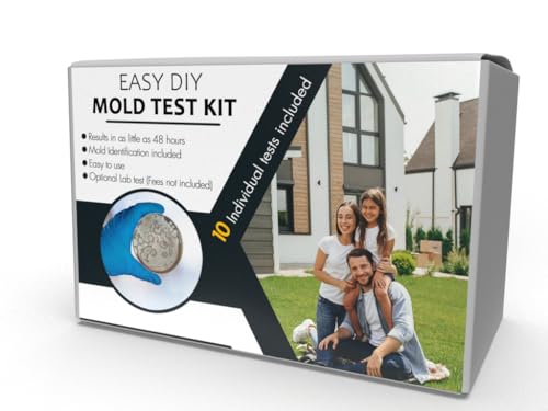Mold Testing Kit with 10 Individual Tests - DIY Mold Test Kit for Home - Includes Detailed Mold Identification Guide - Fast and Reliable Mold Detector for Home