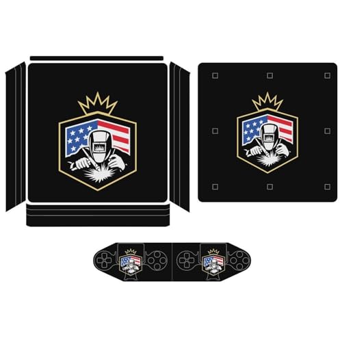 Welding American Welder Flag Skin Cover for Console Controllers Full Wrap Decal Stickers Compatible with