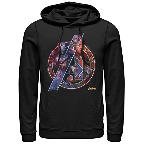 Men's Marvel Avengers: Infinity War Logo Pull Over Hoodie - Black - Small