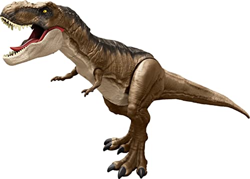 Mattel Jurassic World Dominion Super Colossal Tyrannosaurus Rex Action Figure, Extra Large Dinosaur Toy at 41.5 Inches with Movable Joints and Eating Feature (Amazon Exclusive)