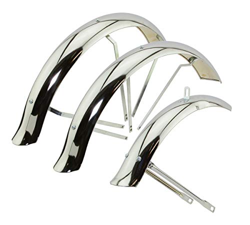 Alta Bicycle Chrome Flared Standard Trike Conversion Kit Fender Set, Multiple Sizes (20')