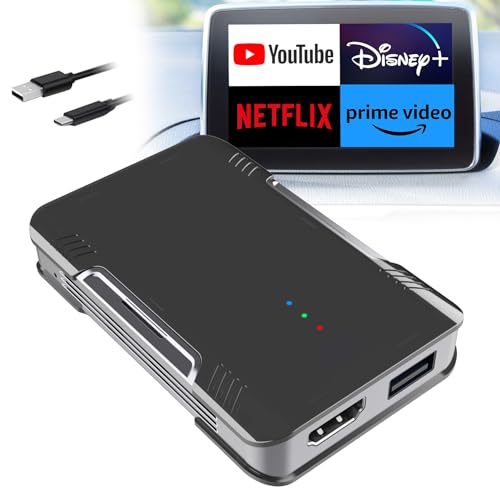 Magic Box 3.0, CarPlay AI Box Support YouTube/Netflix/Hulu etc., Qualcomm 8-Core Android System Multimedia Video Box with Wireless CarPlay/Android Auto Adapter +2