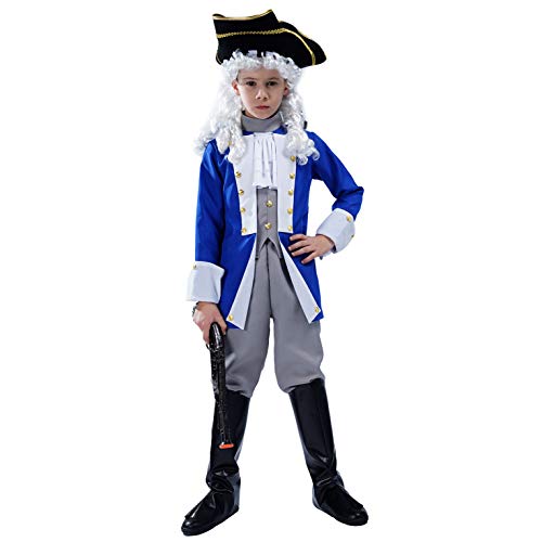 Kids Boy Colonial General Costumes for Cosplay Party (10-12Y)