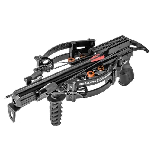BALLISTA BAT Reverse Draw Compound Mini Crossbow, Self-Cocking with One Hand Small Crossbow for Hunting, Fishing and Target for Adults and Youth - Fast 420fps, Powerful 150lbs, Lightweight 3lbs