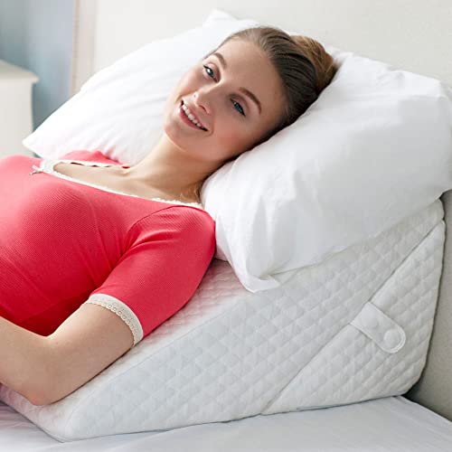 Adjustable Bed Wedge Pillow, Adjust to Your Comfort, 7-in-1 Incline Body Positioner Memory Foam Pillow. Helps with Acid Reflux, Gerd, Heartburn, Back & Knee Pain