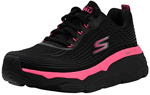 Skechers Women's Max Cushioning Elite Sneaker, Black/Hot Pink, 8.5 W US