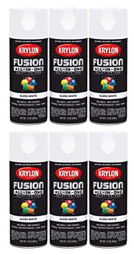 Krylon All-in-One Fusion Gloss White Spray Paint (6 Pack)