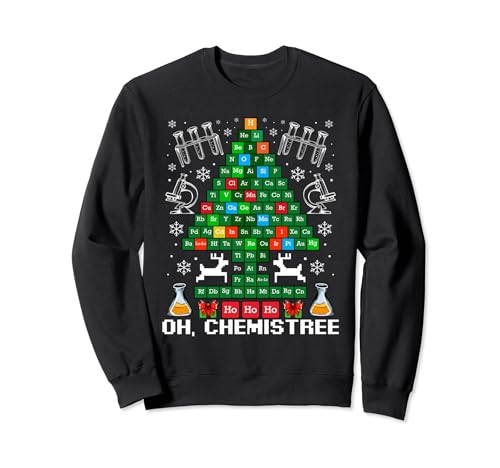 Oh Chemistree Christmas Chemistry Science Periodic Table Sweatshirt