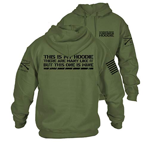 Grunt Style This Is My Hoodie Hoodie (Military Green,Small)