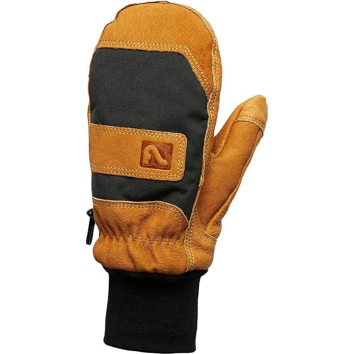 Flylow Unicorn Mitten Synthetic Insulated Waterproof Ski and Snowboard Glove - Natural/Black - Large