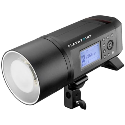 Flashpoint XPLOR 600PRO TTL Battery-Powered Monolight with Built-in R2 2.4GHz Radio Remote System (Bowens Mount) - Godox AD600 Pro + Glow EZ Lock Collapsible Silver Beauty Dish (25')