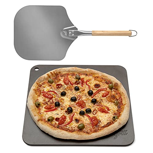Pizza Steel PRO by Hans Grill | XL (1/4' Thick) Square Conductive Metal Baking Sheet for Cooking Pizzas in Oven and BBQ | Bake and Grill Bread and Calzone