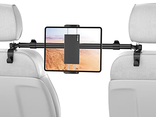 Car Tablet Holder Mount for iPad: Headrest Tablet Stand for Car Back Seat Compatible with iPad Pro Air Mini | Galaxy Tab | Kindle Fire HD | Switch OLED or Other 4.7-12.9' Devices