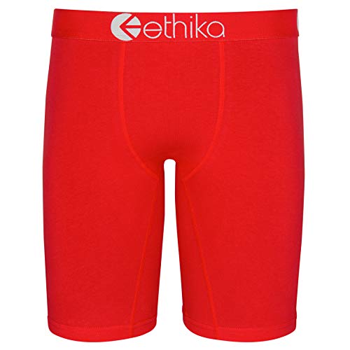 Ethika Mens Staple Boxer Brief | Red Machine Red (RED, Large)