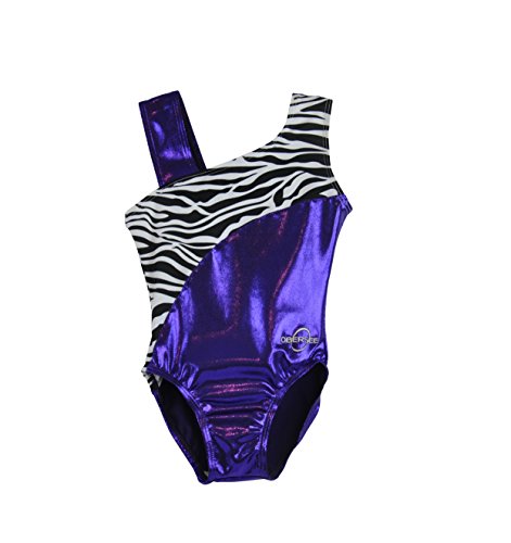 Obersee - O3GL032CS - Girl's Girls Gymnastics Leotard - Purple Zebra | Child (4-6 Years)