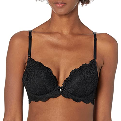 Smart & Sexy Women's Signature Lace Push-up Bra, Black Hue, 38C