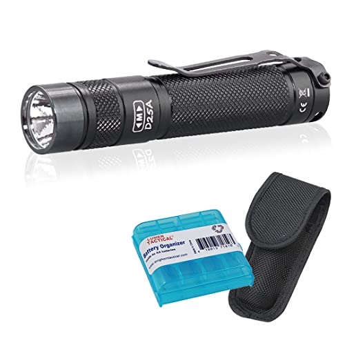 eagletac D25A Clicky MKII 405 LED Lumen (286 ASIN Lumen) EDC Pocket Flashlight, Using AA Battery, with LumenTac Organizer