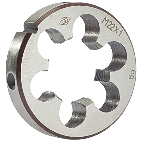 Aceteel M22 x 1 Metric Round Die, Machine Thread Die M22 X 1.0mm Right Hand