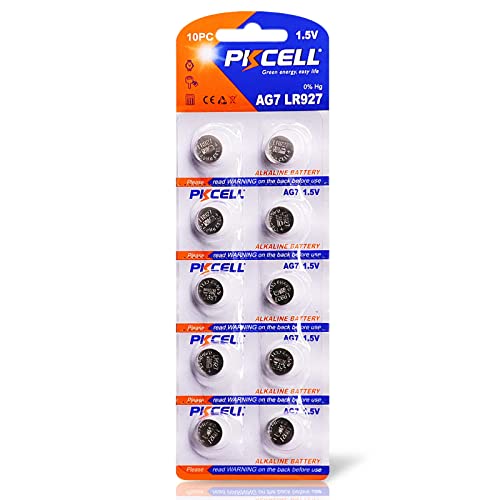 PKCELL SR927W 395 SR927 LR927 AG7 Alkaline Watch Batteries 10 Counts