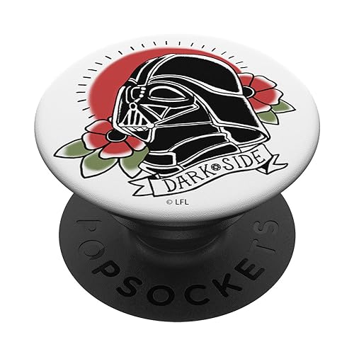 Star Wars Darth Vader Floral Classic Tattoo Design PopSockets Standard PopGrip