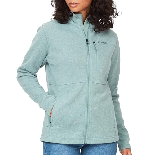 MARMOT Women's Drop Line Jacket - Casual Fleece for Camping & Backpacking, Blue Agave, Medium