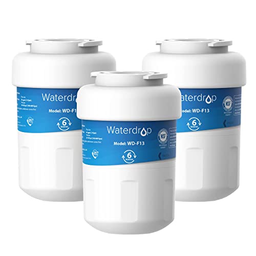 Waterdrop MWF Water Filters for GE Refrigerators, Replacement for GE MWF Refrigerator Water Filter and GE SmartWater MWFP, MWFA, GWF, HDX FMG-1, Kenmore 9991, RWF1060, 3 Pack, Package May Vary