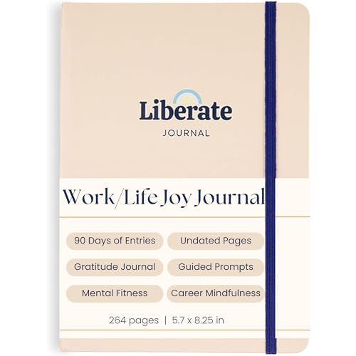 Liberate Daily Gratitude Journal – Guided Mental Fitness Journal for Self-Care, Reflection w/Prompts – Undated, 90-Day, Daily Journal - As Seen on Shark Tank