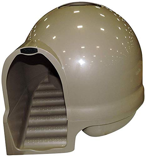 Petmate Booda Clean Step Cat Litter Box Dome (Made in the USA with 95% Recycled Materials)- Titanium, Made in USA