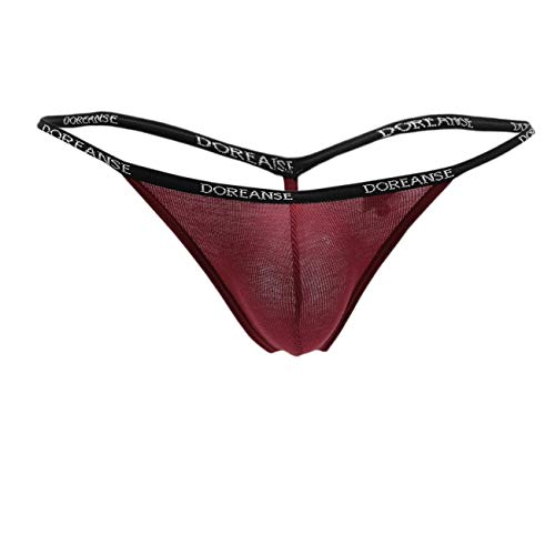 Doreanse 1330-BRD Ribbed Modal T-Thong Bordeaux