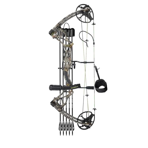 MOTION ZEUS Lightweight Compound Bow Package Fully Adjustable for Adults and Teens,23.5'-31' Draw Length,0-70LBS Draw Weight,Up to 320 FPS,Limbs Made in USA,Hunting Bow Archery Set