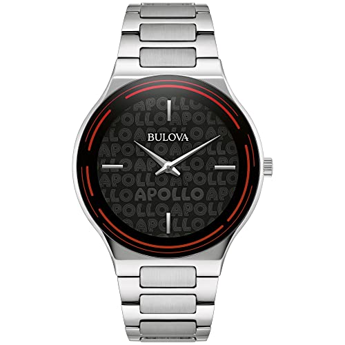 Bulova Special Edition Apollo Theater Quartz Stainless Steel Watch, Edge to Edge Crystal, 43mm