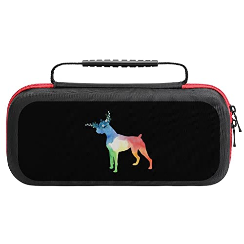 Watercolor Boxer Dog Compatible with Switch Carrying Case Hard Shell Travel Bag