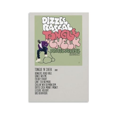 PFFLKPL Tongue N' Cheek Dizzee Rascal Canvas Poster Bedroom Decor Sports Landscape Office Room Decor Gift Unframe-style16x24inch(40x60cm)