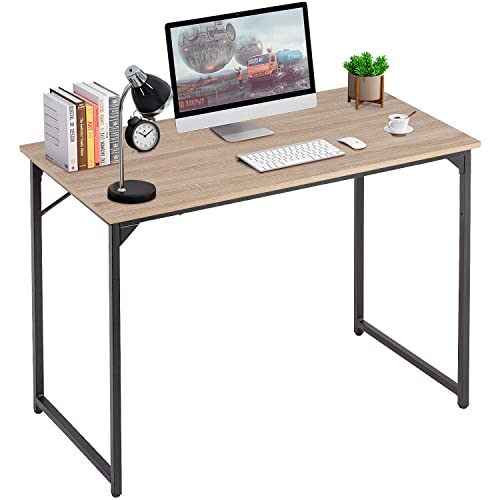 PayLessHere Computer Desk 39 in Length Study Writing Table, Adjustable feet, Modern Furniture for Home Office, Nature
