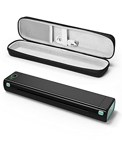 Phomemo Portable Thermal Printer - Portable Printer Wireless for Travel Compatible with iOS and Android & Laptop, Bluetooth Mobile Printer Supports 8.5' X 11' Letter Thermal Paper, Printer with Case