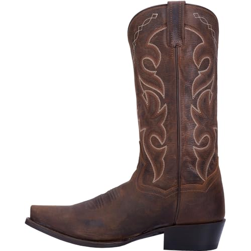 Dan Post Mens Renegade Distressed Snip Toe Dress Boots Mid Calf - Brown - Size 10 D