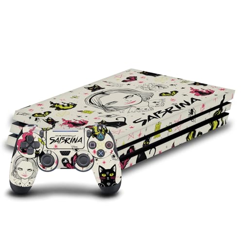 Head Case Designs Officially Licensed Chilling Adventures of Sabrina Pattern Illustration Graphics Vinyl Gaming Skin Decal Compatible With Sony PlayStation 4 PS4 Pro Console and DualShock 4 Controller