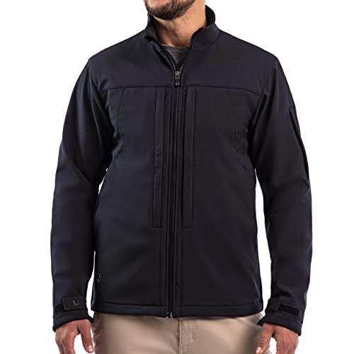 SCOTTeVEST EDC Jacket for Men - 30 Hidden Pockets - Water Repellent Coat for Concerts, Travel, & More (Black, Large)