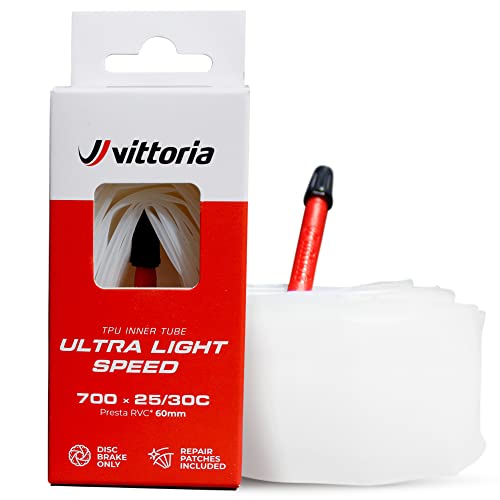 Vittoria Bike Tubes 700 x 25c/30c - Ultra Light Speed TPU Inner Tube - Compatible with Disc Brake Wheels Only